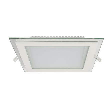 LED PANEL DE STICLA PATRAT 18W 2700K-3000K ALB 200MM/200MM