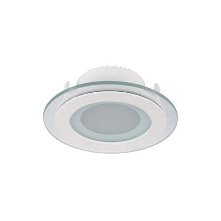 LED PANEL DE STICLA ROTUND 6W 4000K-4300K ALB Ф100MM